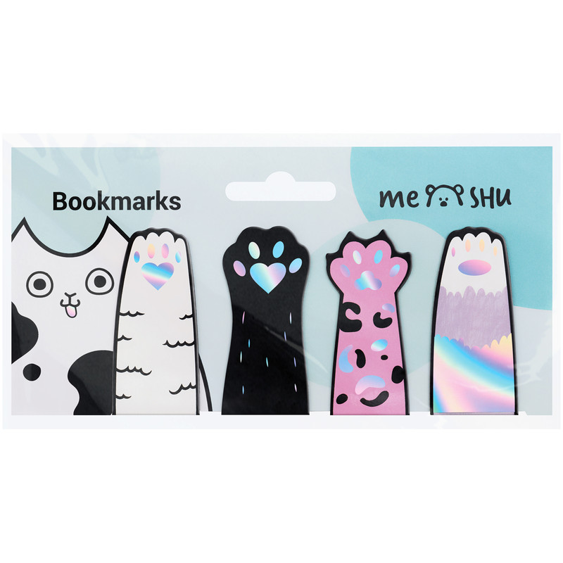 Закладки магнитные для книг, 4 шт. 'Paws'