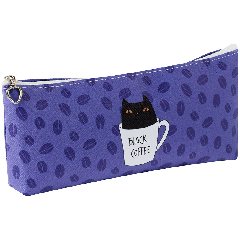 Пенал мягкий 'Black cat' искусственная кожа, 20х10 см