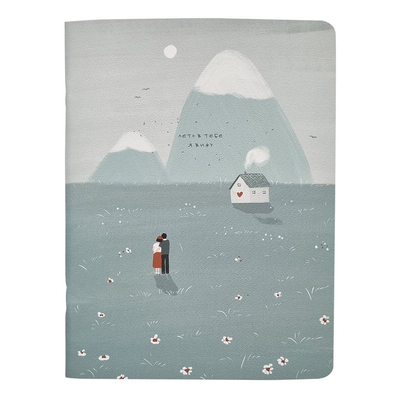 Тетрадь А5, 48 л, клетка, скрепка 'Soul' (домик)