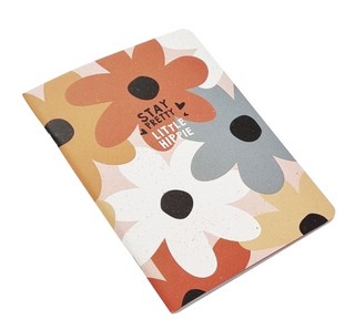 Тетрадь А5, 48 л, клетка, скрепка 'Little Hippie' (цветы) 2