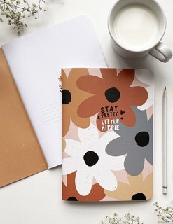 Тетрадь А5, 48 л, клетка, скрепка 'Little Hippie' (цветы) 3