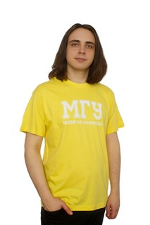 Футболка с надписью МГУ имени М.В. Ломоносова на русском языке