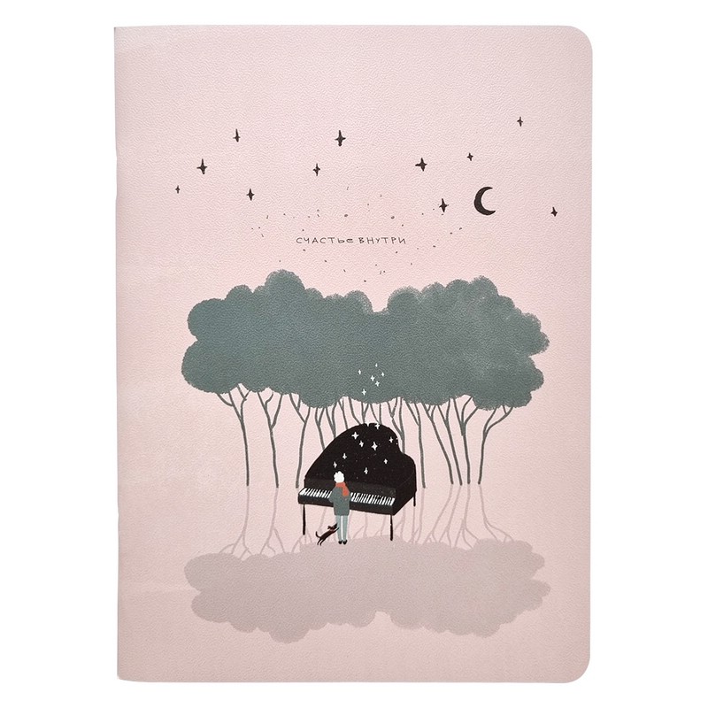 Тетрадь А4, 40 л, клетка, скрепка 'Soul' (рояль)