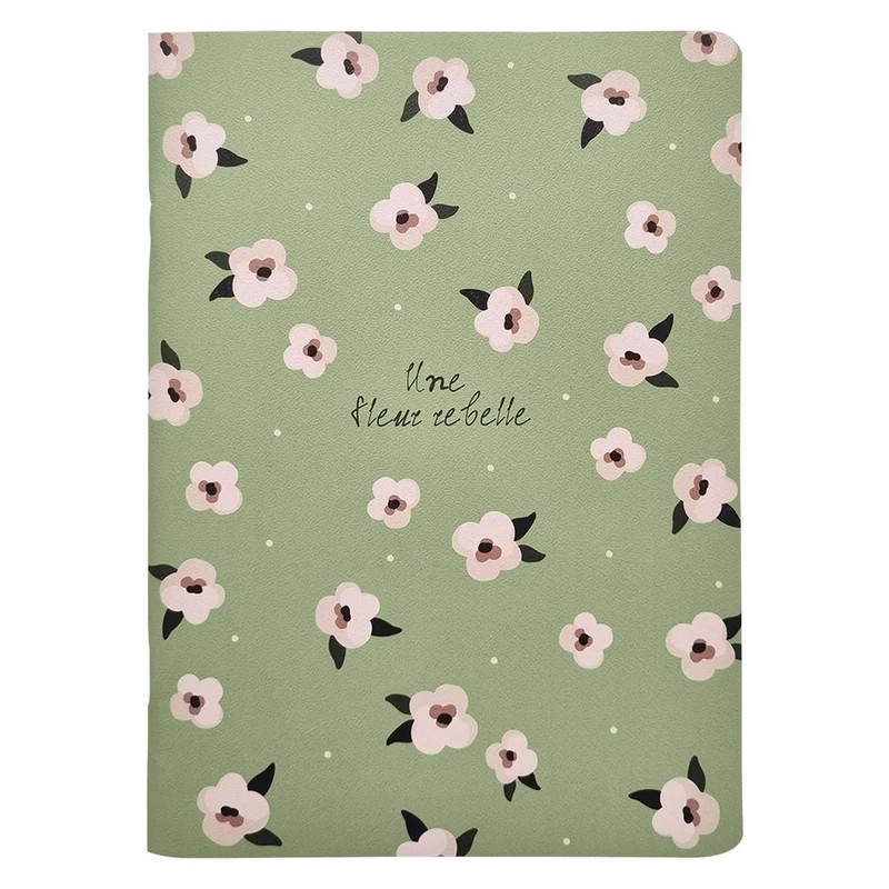 Тетрадь А4, 40 л, клетка, скрепка, мягкий переплет 'Pretty' зеленый