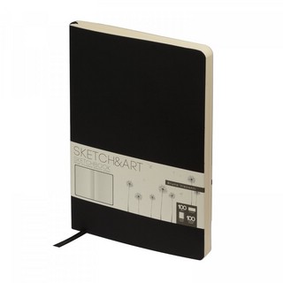 Скетчбук Sketch&Art Original, А5, 100 л, мягкий переплет, черный