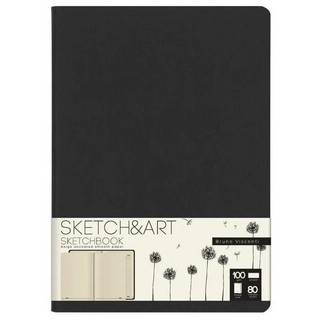 Скетчбук Sketch&Art Original, А4, 80 л, бежевая бумага, черный