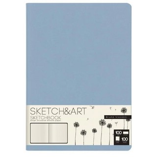 Скетчбук Sketch&Art Zefir, А4, 80 л, бежевая бумага, зефирный голубой