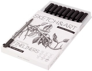 Набор линеров Sketch&Art, черные, 9 штук в наборе