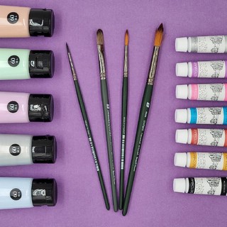 Кисть №3, синтетика, круглая, универсальная, артикул 71-0402 4