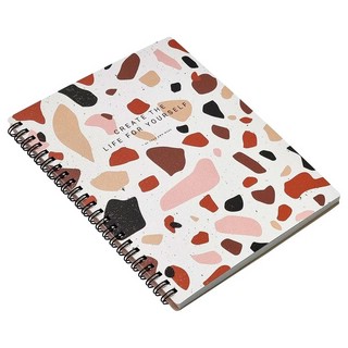 Тетрадь А5, 80 л, клетка, на спирали 'Terrazzo' 4