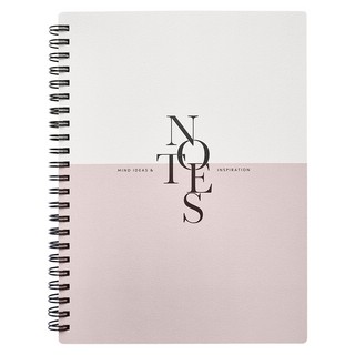 Тетрадь А5, 120 л, клетка, мягкая обложка, на спирали, 'Notes' розовый