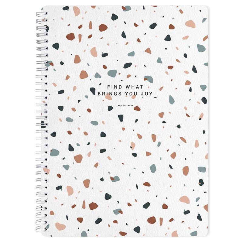 Тетрадь А4, 96 л, клетка, на пружине, 'Terrazzo' 