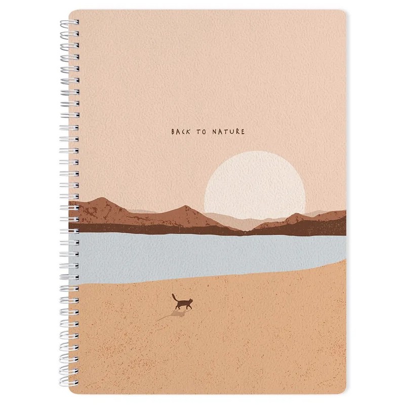 Тетрадь А4, 96 л, клетка, мягкая обложка, на спирали, 'Mountains'