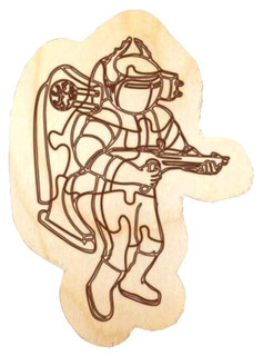 Пазл деревянный для раскрашивания 'Воин Галактики' 7 элементо...