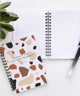 Блокнот 'Terrazzo' для записей А6, 80 л, клетка, на пружине 4