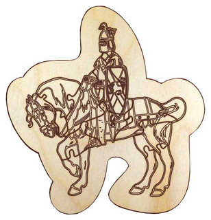 Пазл деревянный для раскрашивания 'Рыцарь на коне' 12 деталей...