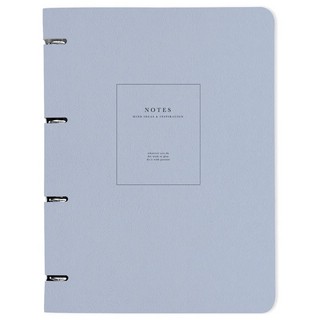 Тетрадь А4+ на кольцах, 120 л, клетка, гибкая обложка, 'Notes' голубой 1