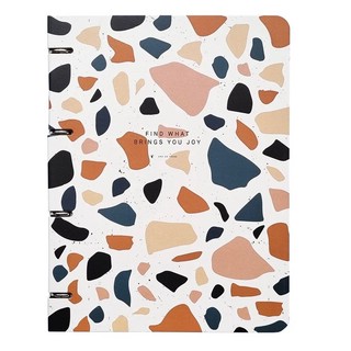 Тетрадь на кольцах А4+, 120 л, клетка, 'Terrazzo'  1