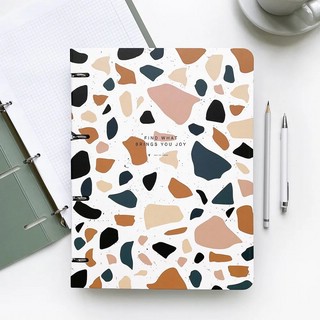 Тетрадь на кольцах А4+, 120 л, клетка, 'Terrazzo'  2