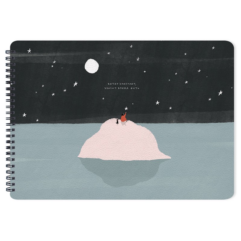 Альбом для рисования А4, 40 л, на спирали 'Soul' (остров)