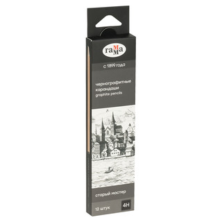 Карандаш ч/г 'Старый мастер', 4H, заточен. Цена за 1 шт. 2