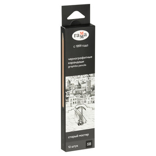 Карандаш ч/г 'Старый мастер', 5B, заточен. Цена за 1 шт. 2