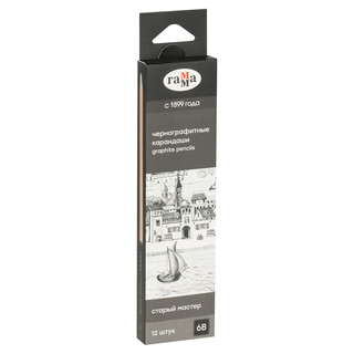 Карандаш ч/г 'Старый мастер', 6B, заточен. Цена за 1 шт. 2