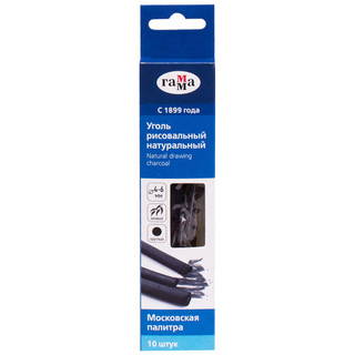 Уголь натуральный 'Московская палитра' ивовый, круглый, O 4-6...