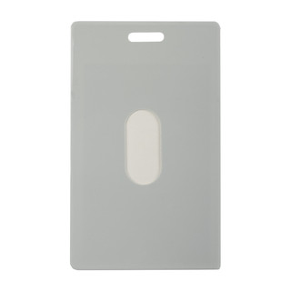 Бейдж вертикальный без держателя, серый, твердый пластик, Brauberg 3