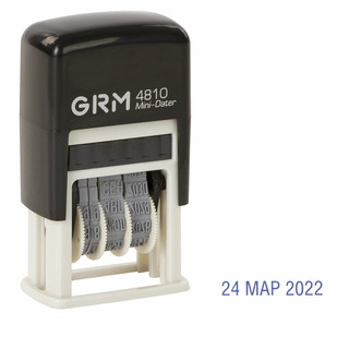 Датер-мини месяц буквами, оттиск 20х3.8 мм, синий 2