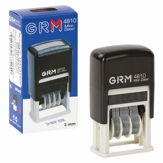 Датер-мини месяц буквами, оттиск 20х3.8 мм, синий 3