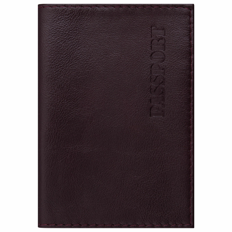Обложка для паспорта натуральная кожа PASSPORT бордовая