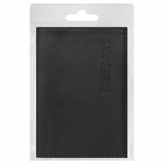 Обложка для паспорта натуральная кожа PASSPORT черная 3