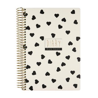 Ежедневник недатированный Cute Dairy. Black&White. Сердечки, ...