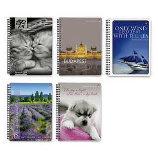 Блокнот А6, 160 л, клетка, на пружине, в ассортименте. Цена за 1 шт. 1