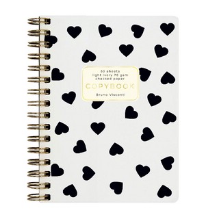 Тетрадь 'Black & White' А6, 60 листов, клетка, на пружине