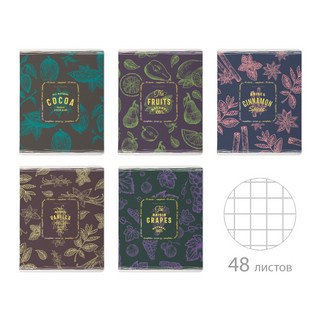 Тетрадь 'Специи и пряности', 48 листов, клетка, цвет в ассорт...