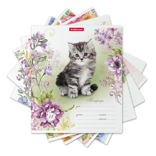 Тетрадь 12 л, линейка 'Мурзики', в ассортименте. Цена за 1 шт.