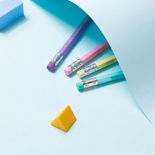 Карандаш чернографитный Deli Macaron HB деревянный с ластиком в ассортименте 2