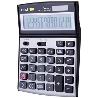 Калькулятор настольный Deli 39229 14-разрядный, серебристый 2