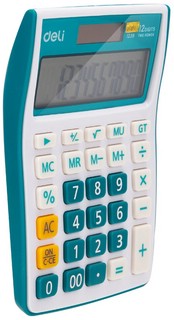 Калькулятор настольный Deli E1238/BLUE, 12-разрядный, синий 2