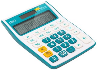 Калькулятор настольный Deli E1238/BLUE, 12-разрядный, синий 3