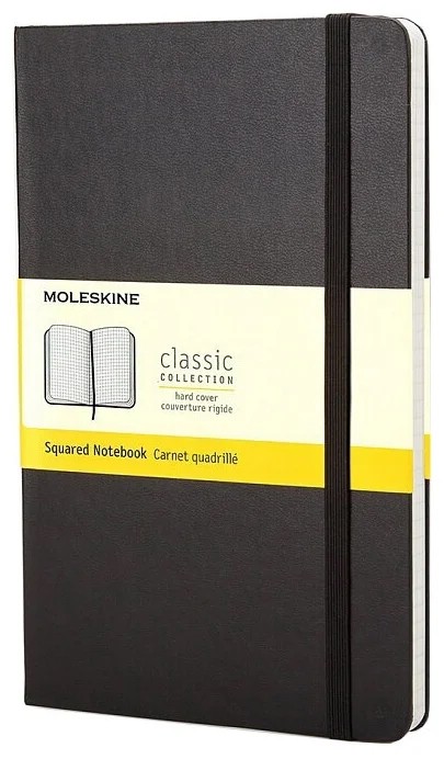 Блокнот 'Classic Soft' Large, 96 листов, в клетку, черный