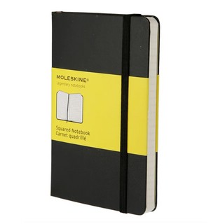 Блокнот 'Classic Squared' Pocket, 96 л, клетка, черный