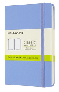 Записная книжка нелинованная Moleskine 'Classic' Pocket 9x14 см 192 стр., обложка голубая гортензия