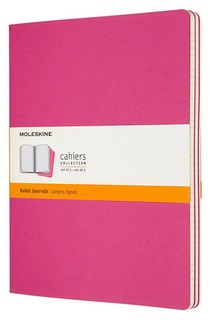 Блокноты Moleskine Cahier Journal XLarge А4, 60 л, 3 шт.в наборе, цвет розовый неон