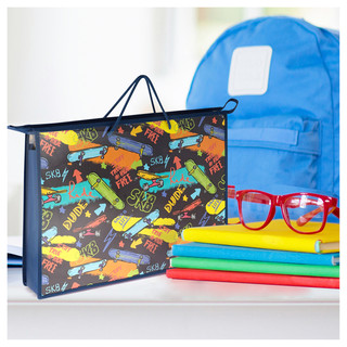 Папка для чертежей и рисунков А3 'Skate', пластик, на молнии 6