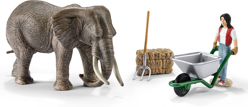 Schleich Набор фигурок Уход за слоном 41409