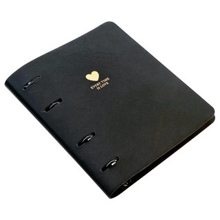 Тетрадь Romantic, 120 листов, клетка, черный, на кольцах 2