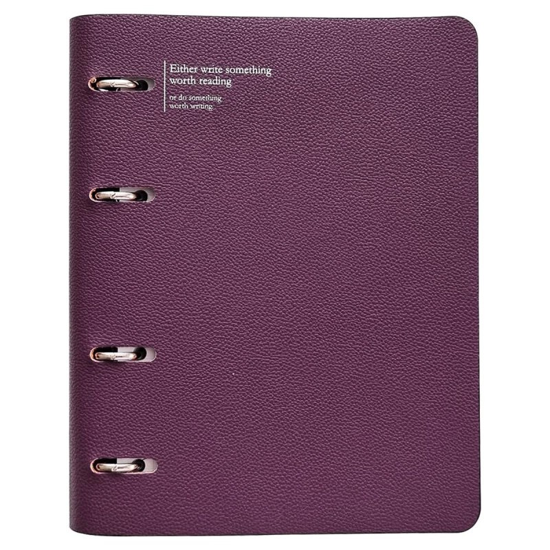 Тетрадь на кольцах Prague, 120 листов, клетка, сливовый